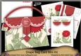 Red Dahlias Just for You Drape Bag Card Mini Kit