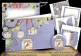 Birdcage Blue 7x5inch Landscape Card & Envelope Mini Kit