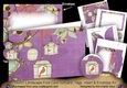 Birdcage Purple 7x5inch Landscape Card & Envelope Mini Kit