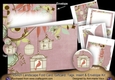 Birdcage Dusky Pink 7x5inch Landscape Card & Envelope Mini Kit
