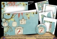 Birdcage Dusky Teal 7x5inch Landscape Card & Envelope Mini Kit