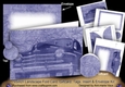 Blue Vintage Car 7x5inch Landscape Card & Envelope Mini Kit