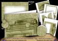 Olive Vintage Car 7x5inch Landscape Card & Envelope Mini Kit