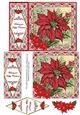 Red Poinsettia Happy Christmas 7x5inch Diamond Lace Step by Step