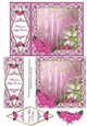 Pink Poinsettia Happy Christmas 7x5inch Diamond Lace Step by Step