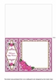 Pink Poinsettia Happy Christmas 7x5inch Folded Diamond Insert