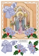 Mother Mary Happy Christmas 8x8inch Step by Step