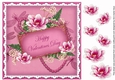 Cerise Magnolia Happy Valentines Day 8in Step by Step Topper