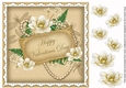 Cream Magnolia Happy Valentines Day 8in Step by Step Topper