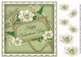 Olive Magnolia Happy Valentines Day 8in Step by Step Topper