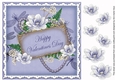 Pale Blue Magnolia Happy Valentines Day 8in Step by Step Topper