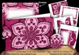 Mosaic Cerise Landscape 7x5inch Card & Envelope Mini Kit