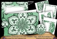 Mosaic Green Landscape 7x5inch Card & Envelope Mini Kit