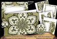 Mosaic Olive Landscape 7x5inch Card & Envelope Mini Kit