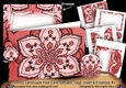 Mosaic Pink Landscape 7x5inch Card & Envelope Mini Kit