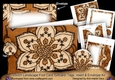 Mosaic Vintage Tea Landscape 7x5inch Card & Envelope Mini Kit