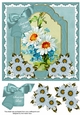 Teal Daisies Sent with Love Floral 8inch Step by Step