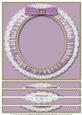 Lilac 8 x 8inch Square Lace Ruffle Card Front