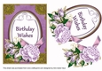 Lilac Rose Birthday Wishes 7x5in Oval Decoupage Topper