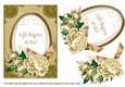 Cream Rose Life Begins at 60! 7x5in Oval Decoupage Topper