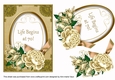 Cream Rose Life Begins at 70! 7x5in Oval Decoupage Topper
