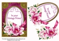 Cerise In Vintage Prime Magnolia 7x5in Oval Decoupage Topper