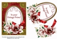 Red In Vintage Prime Magnolia 7x5in Oval Decoupage Topper