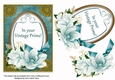 Teal In Vintage Prime Magnolia 7x5in Oval Decoupage Topper