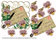 Dusky Pink Pansy Invitation Accepted Ink Saver 6in Decoupage Step by Step