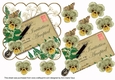 Olive Pansy Invitation Accepted Ink Saver 6in Decoupage Step by Step