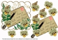 Olive Pansy I can not Attend Ink Saver 6in Decoupage Step by Step