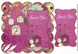 Cerise Birdcage Just for You 8in Scallop Topper