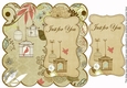 Cream Birdcage Just for You 8in Scallop Topper