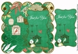 Dark Green Birdcage Just for You 8in Scallop Topper