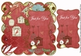 Dark Red Birdcage Just for You 8in Scallop Topper