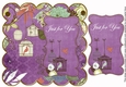 Purple Birdcage Just for You 8in Scallop Topper