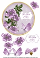 Lilac Wild Rose Both of You 7in Circle Decoupage Topper