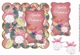 Pink Fuchsia Aged to Perfection 7in Decoupage Scallop Topper