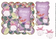 Lilac Fuchsia Thinking of You 7in Decoupage Scallop Topper