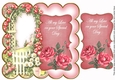 Pink Rose Arch Love on Special Day 8in Scallop Topper