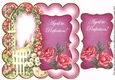 Cerise Rose Arch Aged to Perfection 8in Scallop Topper