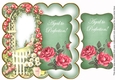 Mid Green Rose Arch Aged to Perfection 8in Scallop Topper
