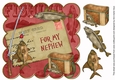 Dark Red My Nephew Fishing 8in Decoupage Topper
