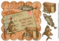 Burnt Orange Retirement time for Hobby Fishing 8in Decoupage Topper