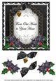 Black Poinsettia Ours to Yours at Christmas Fancy 7in Decoupage Topper