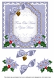 Blue Poinsettia Ours to Yours at Christmas Fancy 7in Decoupage Topper