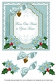 Dusky Teal Poinsettia Ours to Yours at Christmas Fancy 7in Decoupage Topper