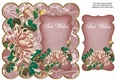 Pink Oriental Lotus Best Wishes 8in Scallop Topper