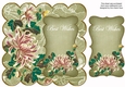 Olive Oriental Lotus Best Wishes 8in Scallop Topper