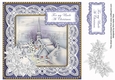 Blue Village My Uncle at Christmas 8in Decoupage Topper